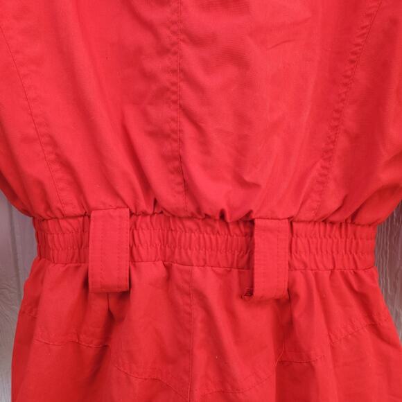 VTG Obermeyer St Moritz Ski Suit Womens 8 Tall Red Zip Pocket Hooded Snowboard - Picture 14 of 16